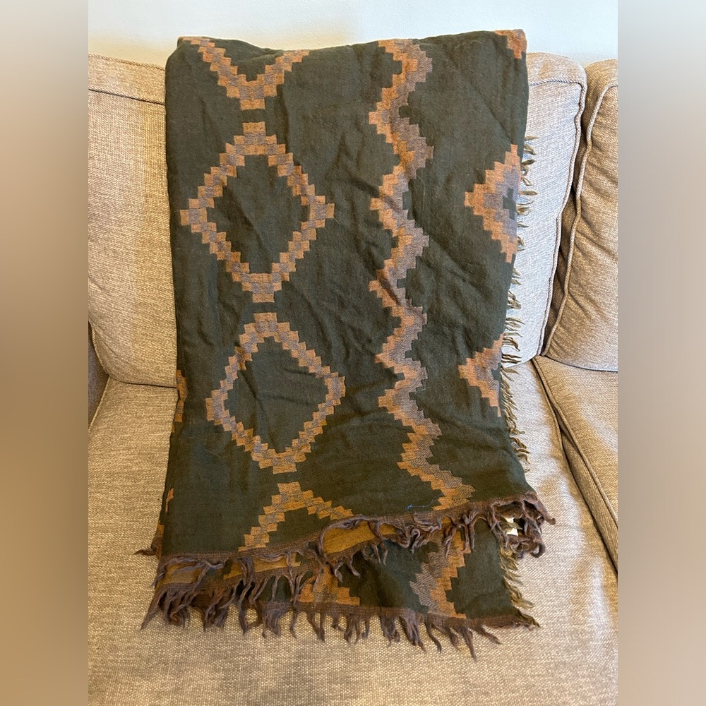 Wilfred Diamond Wool Blanket Scarf